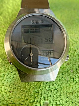 Rare Stainless Steel Storm Galaxy D9 Watch For Repair Digital Part