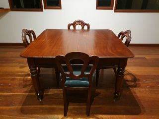 Antique Regency Mahogany Dining Table Eight Admiralty Chairs 2