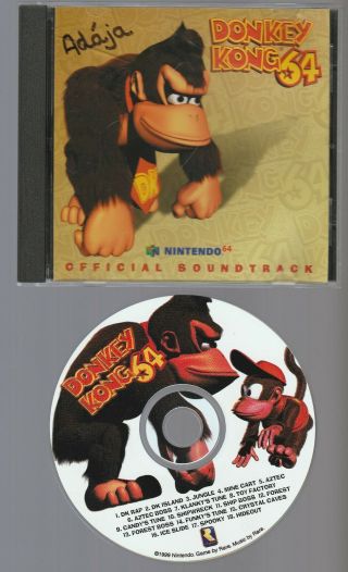 Oop Donkey Kong 64 Official Soundtrack Cd Very Rare 1999 Nintendo Music Gamer
