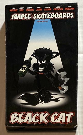 Maple Skateboards Presents “black Cat” (vhs) Extremely Rare Oop Skateboard Video