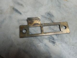 Antique Door Mortise Strike Plate Brass Curved Tang (sp12)