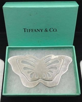 Vintage Tiffany & Co.  W Makers Sterling Butterfly Rare Bookmark W/box