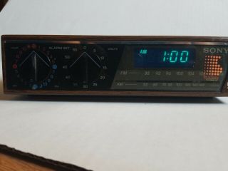 Sony Dream Machine Vintage Fm Am Digital Clock Radio Alarm Clock Ez - 4