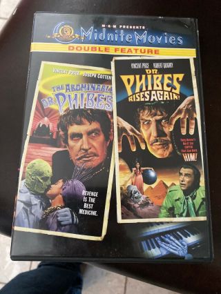 The Abominable Dr.  Phibes/ “ Rises Again (dvd,  2005) Vincent Price Oop Rare