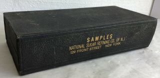 antique NATIONAL SUGAR REFINING CO old Drugstore Apothecary •SAMPLE BOTTLE CASE• 2