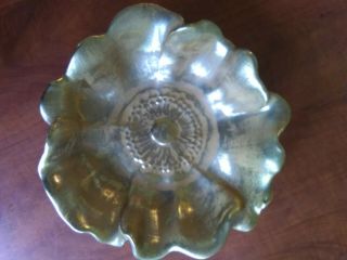 Vintage Stangl Antique Gold Bowl - Hand Painted Mid Century Pottery - 11 " Dia.