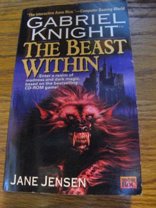 Rare Out Of Print Gabriel Knight The Beast Within By Jane Jensen Paperback Book