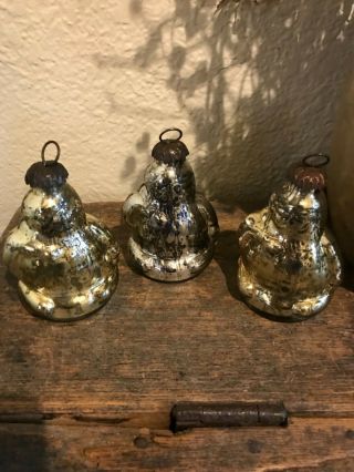 Vintage Kugel type Silvered Christmas Ornaments 2