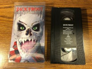 Jack Frost Vhs Oop Screener Rare Cult Horror Movie Lenticular Cover A - Pix 1997