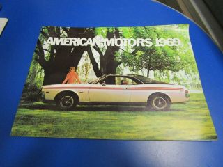 1969 Amc American Motors Brochure In French Rare Javelin Amx Rebel Rambler