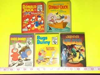 5 Rare Vintage A Big Little Books Bugs Bunny,  Donald Duck,  Grimm 