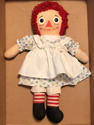 Vintage Raggedy Ann 15” I Love You Doll