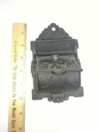 Vintage Antique Venus And Cupid Cast Iron Match Holder - Virginia Metal Crafters 3
