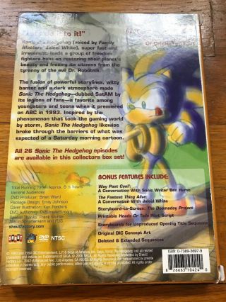 Sonic The Hedgehog - The Complete Series DVD 26 Episodes,  4 Discs RARE 3