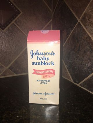 Johnson’s Baby Sunblock Lotion 1989 Rare,  Vintage