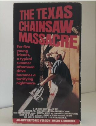 The Texas Chainsaw Massacre (vhs,  1993) Mpi Horror Tobe Hooper Oop Rare Sh