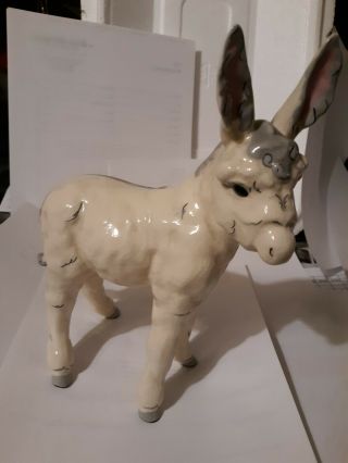 Adorable Kay Finch California Ceramic Donkey Burro 10 " Rare