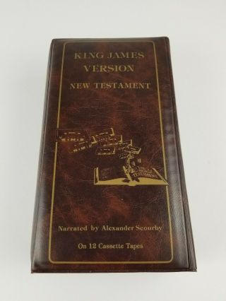 King James Version Testament 12 Cassette Tapes By Alexander Scourby.  Rare.