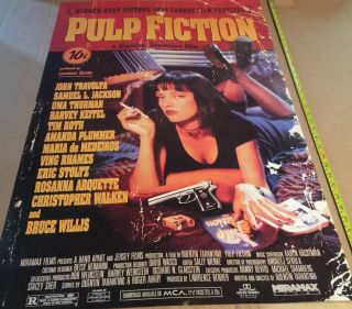 Rare Vintage Pulp Fiction Poster 24x36” Printed In The Uk Dated 12/04/03 Uma