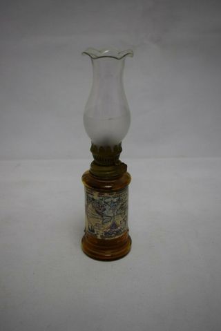 Sail Boat Brand Oil Lamp With Old World Map Decoration (cr138)