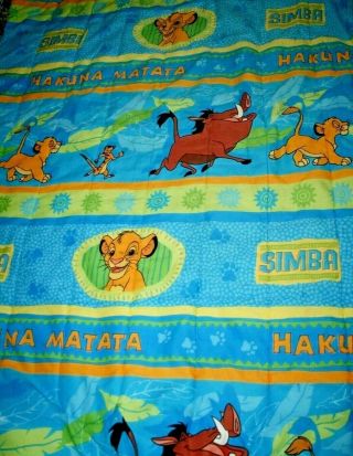 Rare Vintage Lion King Twin Comforter 1990s Simba Hakuna Matata Blanket Disney