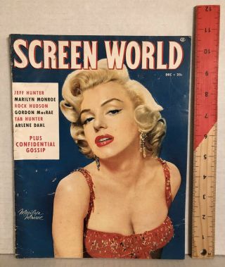 Lovely Rare Screen World December 1953 Marilyn Monroe Cover