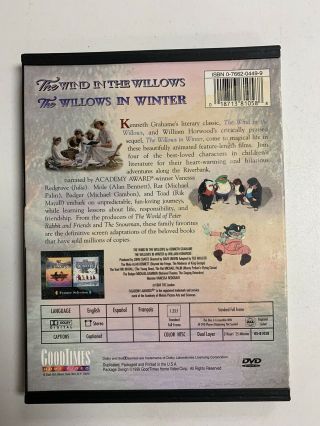 The Wind In The Willows/Winter Double Feature RARE Animated 1999 Redgrave DVD 2