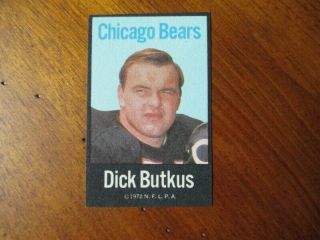 Rare Vintage 1972 Nflpa Cloth Iron On Chicago Bears Legend Hof Dick Butkus Ex,