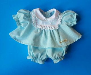 Vintage Cabbage Patch Kid Doll Dotted Blue/white Check Dress & Panties Clothes