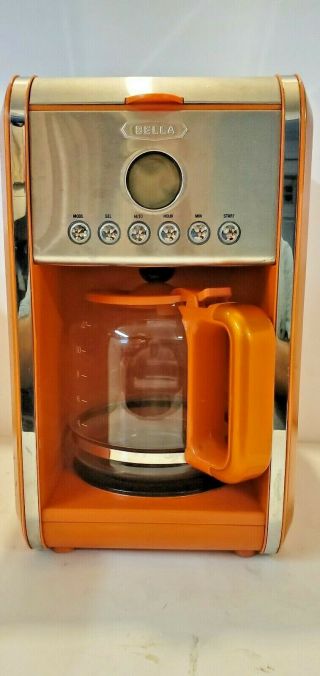 Bella Coffee Maker " Rare " Orange 12 - Cup Model Cm4282 - A