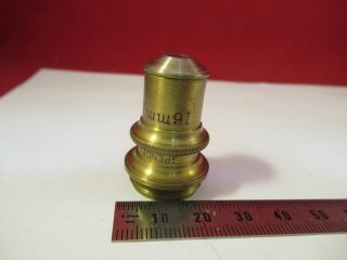 Antique Brass Objective Spencer 16mm Microscope Optics As Pictured 10 - B - 19