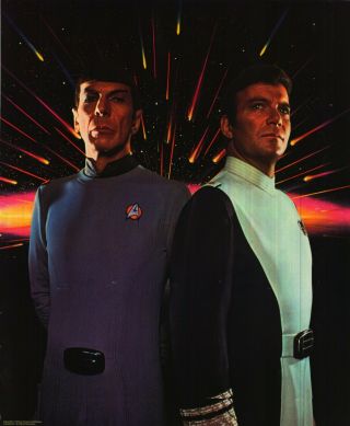 Star Trek Poster Captain Kirk And Spock 1979 Vintage 20x24 " Rare Oop