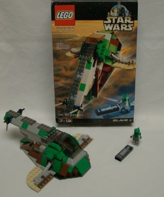 Star Wars Lego Set 7144 Slave 1 & Box & Mini Figure 100 Complete