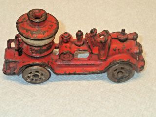 Antique A.  C.  Williams Red Cast Iron Toy Fire Pumper Truck
