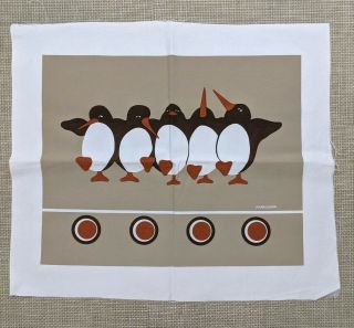Vintage Marushka Penguins Screen Print Art Print Unframed