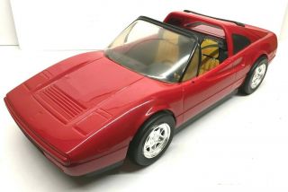 Vintage 1986 Mattel Barbie Red Ferrari 328 Gts Convertible Sports Car 21 "