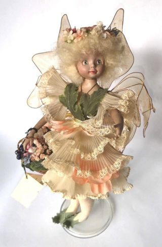 Vtg Lynn West Flower Faerie Fairy Doll Lasting Endearments Hand Crafted Sh