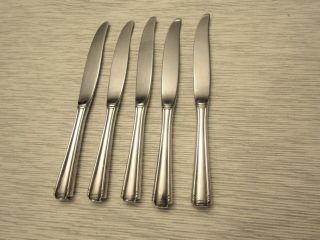 5 Sterling Silver Flatware Westmorland John And Priscilla Regular Dinner Knives