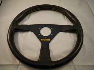 Italy Momo Monte Carlo Leather Steering Wheel Rare 14.  5 " A123