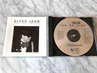Elton John Ice On Fire Cd 1985 Made In Japan Geffen 9 24077 - 2 Rare Rocket Man