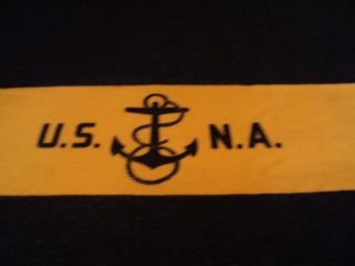 Great & Rare,  " U S Naval Academy ",  100 Wool Navy Blanket 62 " X 90 ",  Navy & Gold
