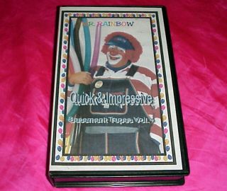 Rare Mr.  Rainbow Basement Tapes Vol 4 Vhs Instructional Balloon Modeling Clown