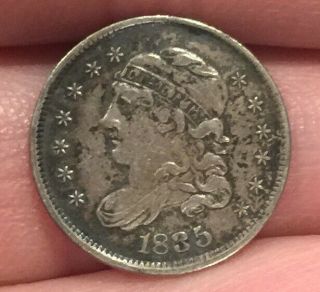 Rare 1835 Capped Bust Silver Half Dime Rare Strong Detail [lot 251]