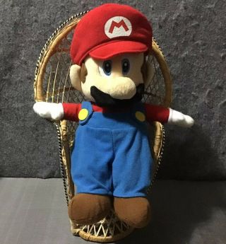 Mario Party Mario Plush 14” Hudson Soft Mario Character Toy Rare/htf