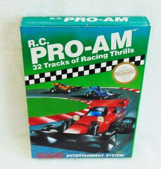 R.  C.  Pro - Am 1988 Nintendo Nes Game Complete Set Box Cib Rare Vintage