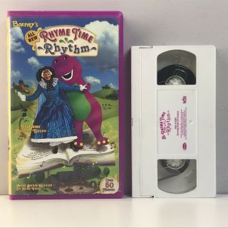 Barney’s Rhyme Time Rhythm Vhs Video Tape 1999 Purple Clamshell Nearly Rare