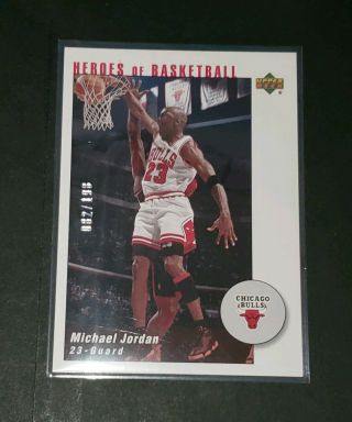 2002 - 03 Ud Authentics Michael Jordan Heroes Of Basketball Mj5 Bulls /198 Rare
