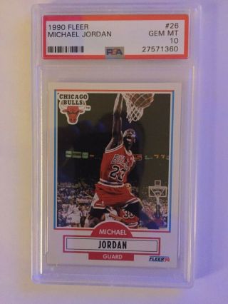 Psa 10 Michael Jordan 1990 - 91 90 - 91 Fleer 26 Chicago Bulls Hof Rare Gem