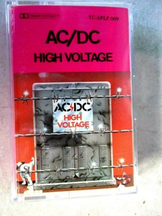 Ac/dc - " High Voltage " - Rare Albert Label Australian Import Cassette Tape