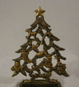 Christmas Tree Stocking Holder Hanger Hook Gold Bronze Antique Finish 3